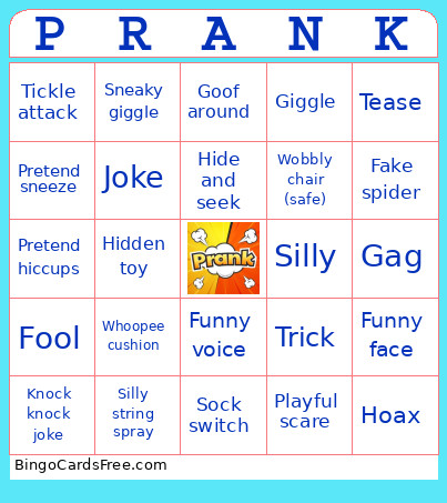 April Fools Bingo Card