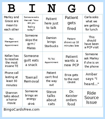 April Fools Bingo Card
