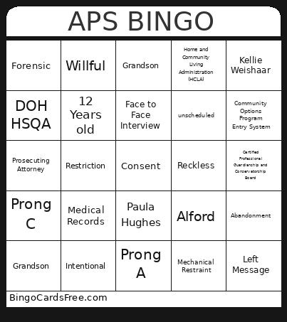 APS Policy Bingo