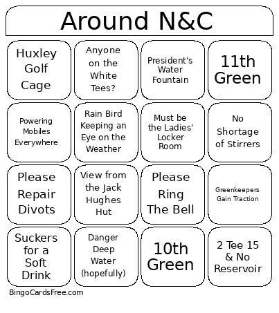 Around N&C Bingo Card