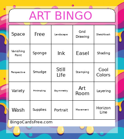 Art Bingo Card
