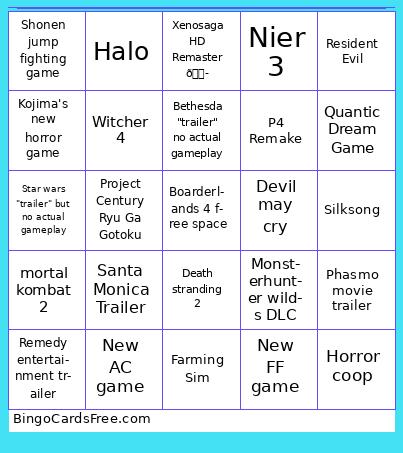 asdfg Bingo