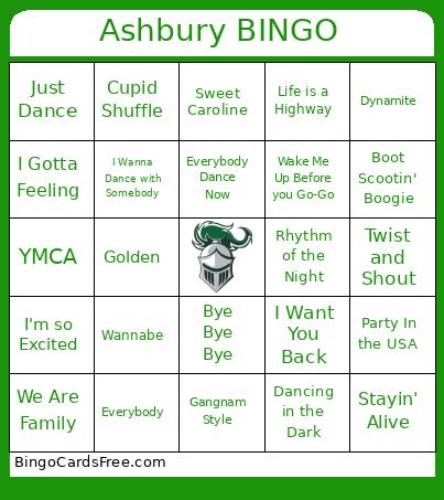 Ashbury Bingo Card 2