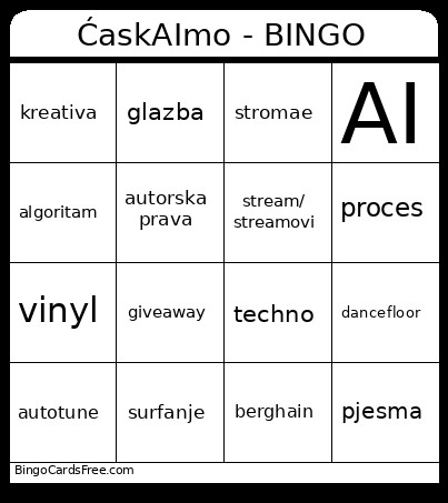 ĆaskAImo - Bingo Card