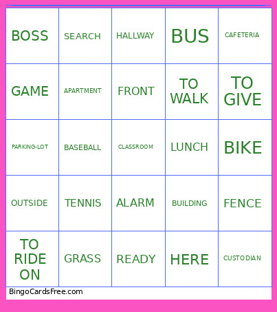 ASL 3_Unit 17 Bingo Card