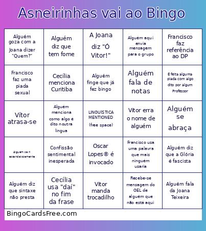 Asneirinhas vai ao Bingo