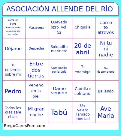 ASOCIACIÓN ALLENDE DEL RÍO Bingo Card