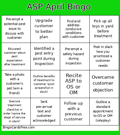 ASP April Bingo Card