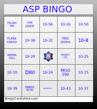 ASP Bingo Card