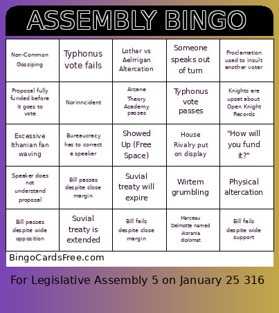 Assembly Jan 25 Bingo Card