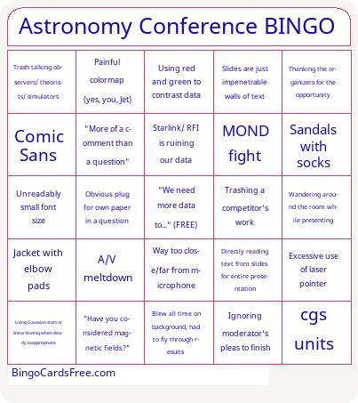 Astronomy Conference BINGO