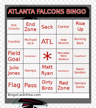 ATLANTA FALCONS Bingo Card