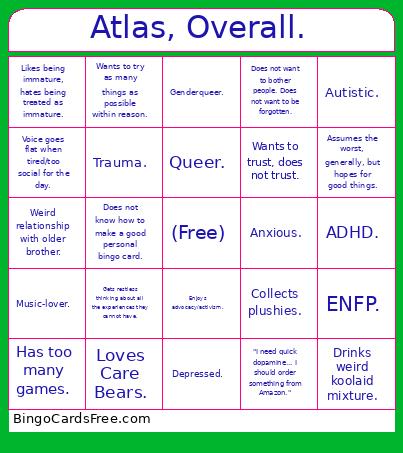 Atlas, Overall. Bingo