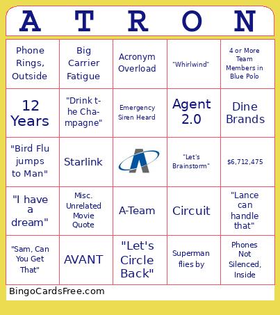 Atron Solutions All Hands Bingo