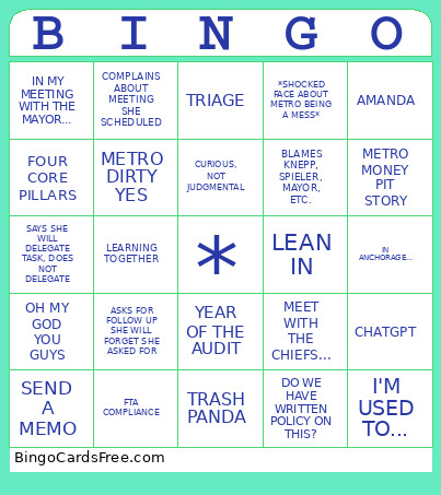 ATTEMPT 1 Bingo Card