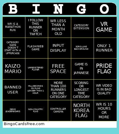 Attempt2 Bingo Card