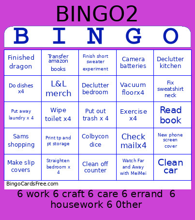 August 2026 Bingo Card