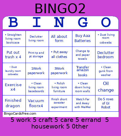 August 2026 Bingo Card 2