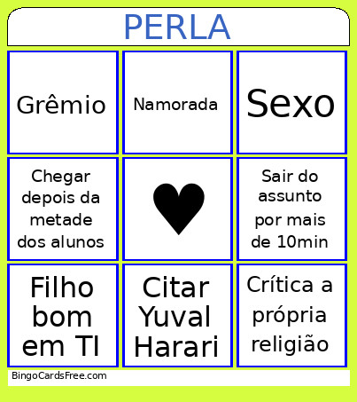 Aula Do Perla Bingo Card