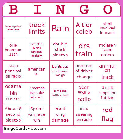 Austin 2025 Bingo Card