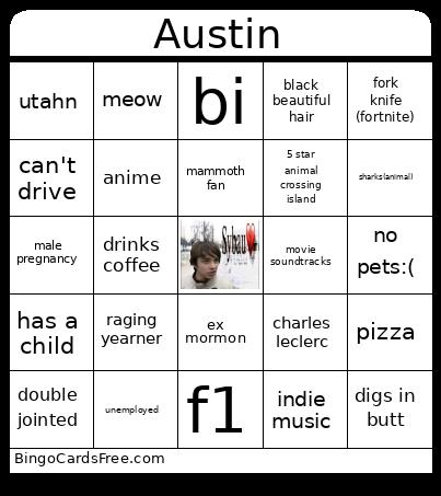 Austin Bingo Card