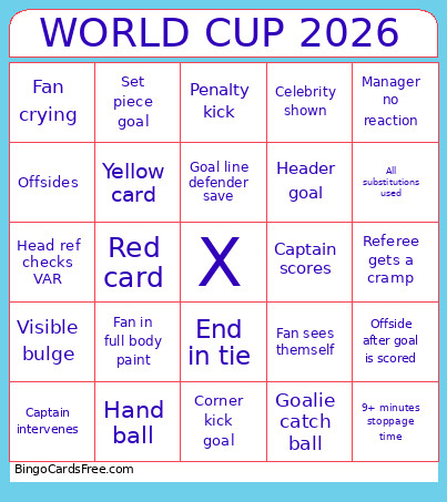 Austria Vs Algeria Bingo Card