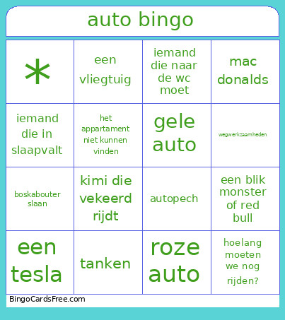 Auto Bingo Card