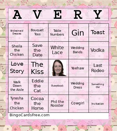 AVERY Bingo