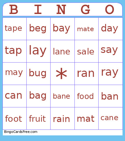 Ay Sounds Bingo Card