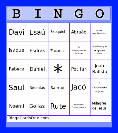 Bíblia Bingo Card 2