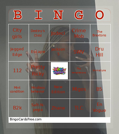B&C Rap Bingo Card