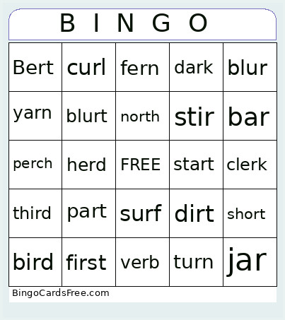 B I N G O Bingo Card