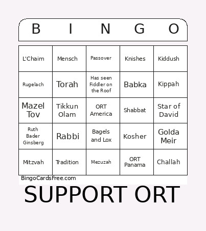 B I N G O Bingo Card