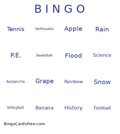 B I N G O Bingo