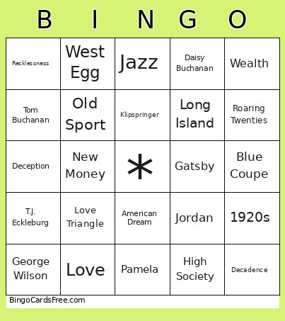 B I N G O Bingo Card
