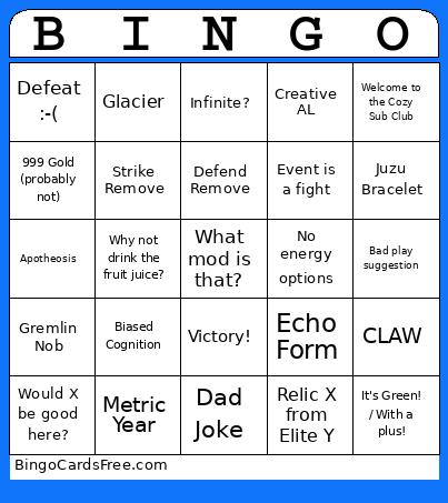 Baalor-Bingo (Defect) Cards Free Pdf Printable Game, Title: BINGO