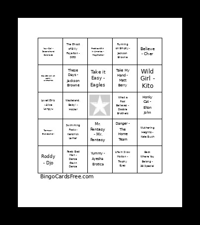Babta Bingo Card