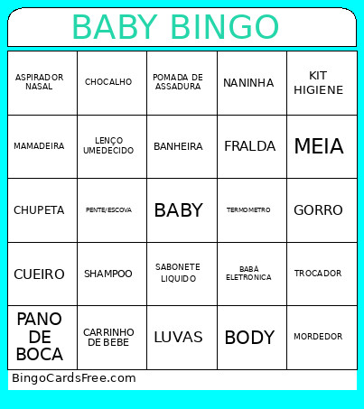 BABY Bingo Card