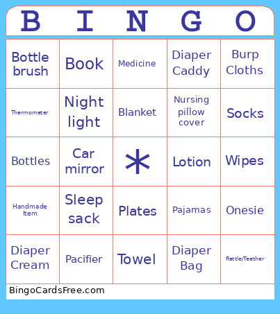 Baby 3 Bingo Card