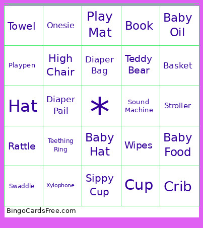 Baby Bingo Card 3