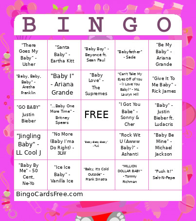 Baby ! Bingo Card