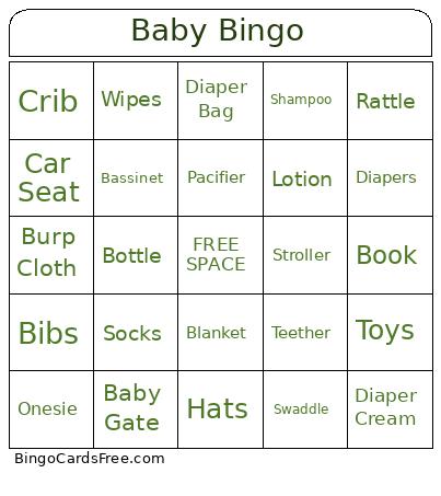 Baby bingo