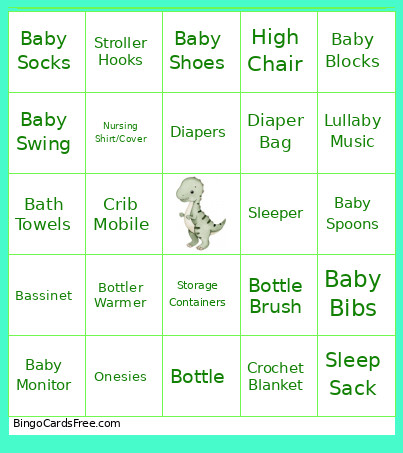 Baby Bingo Card