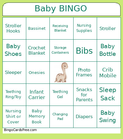 Baby Bingo Card