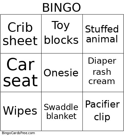 Baby Bingo Card 5