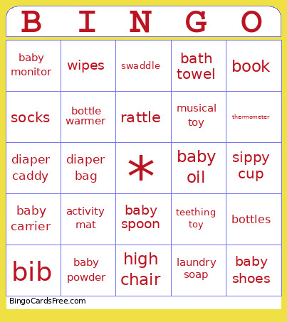 baby bingo Cards - Free Unlimited #88