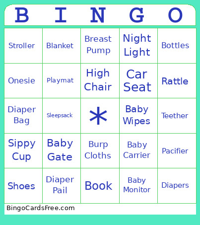 Baby Bungo Bingo Card