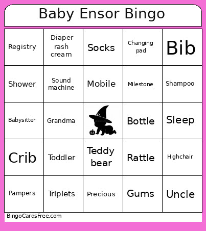 Baby Ensor Bingo Card