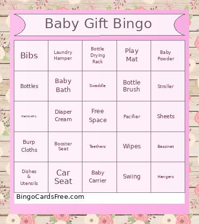 Baby Gift Bingo Girl