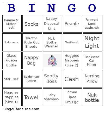 Baby Registry Bingo